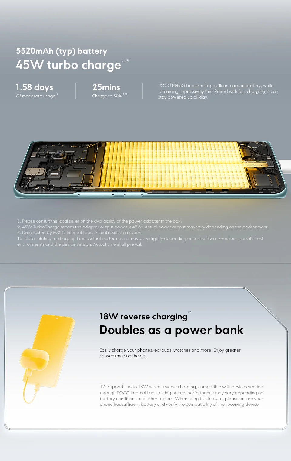 【World Premiere】POCO M8 5G Smartphone Global Version Snapdragon® 6 Gen 3 6.77" 120Hz Display 50MP Camera 5520mAh 45W NFC - Limetastore