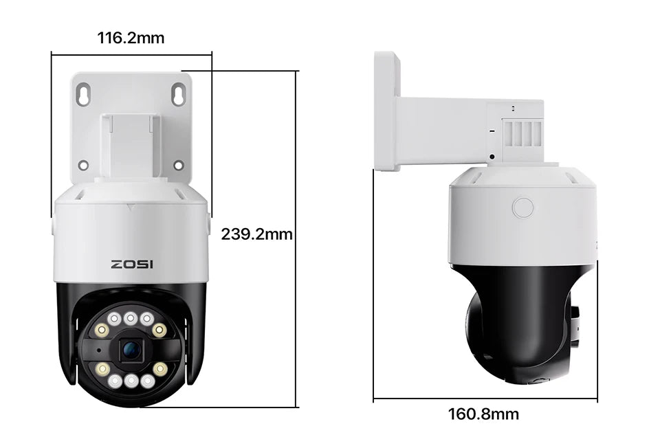 ZOSI 8MP PTZ PoE Security Camera System – 4K AI Face/Person/Vehicle Detection