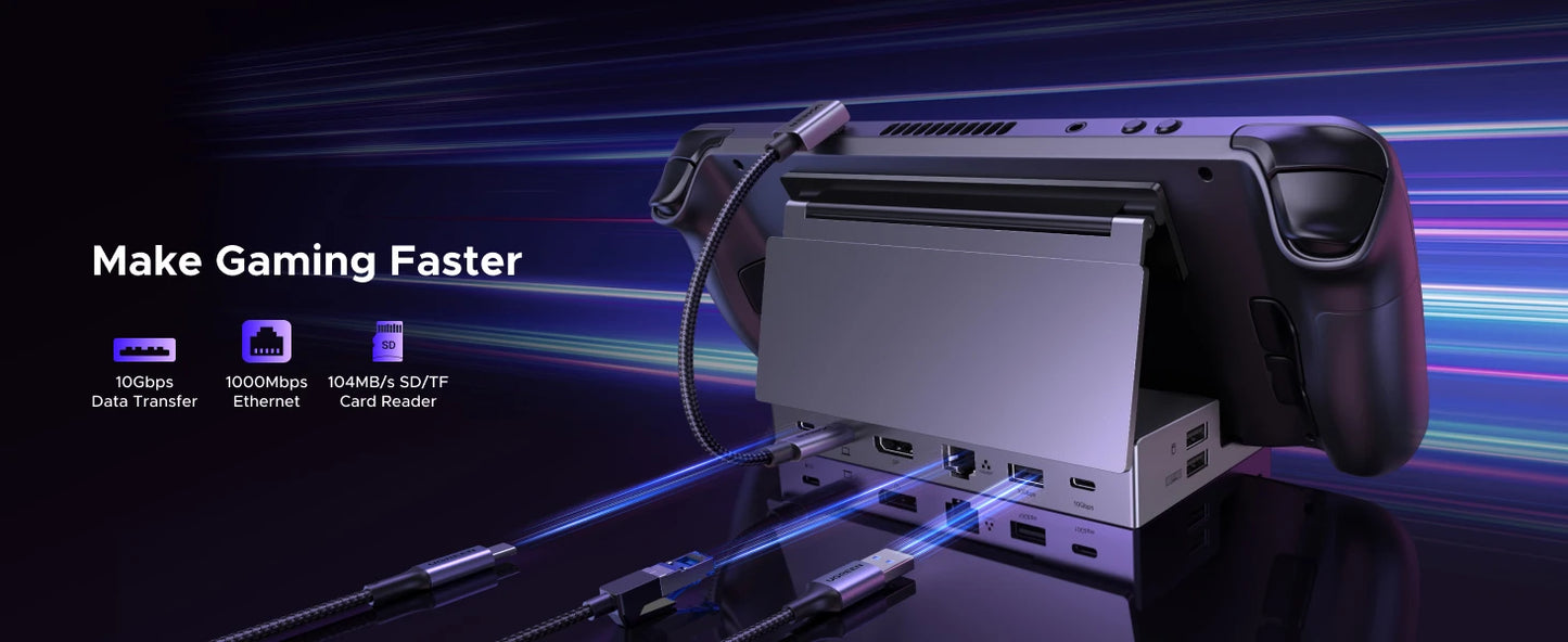 UGREEN 10Gbps Steam Deck Docking Station with 4K120Hz DisplayPort