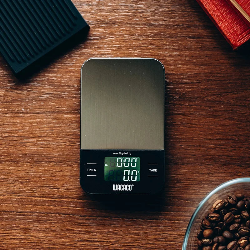 Wacaco Exagram visokoprecizna kavna tehtnica s časovnikom – 0,1 g digitalna tehtnica za espresso