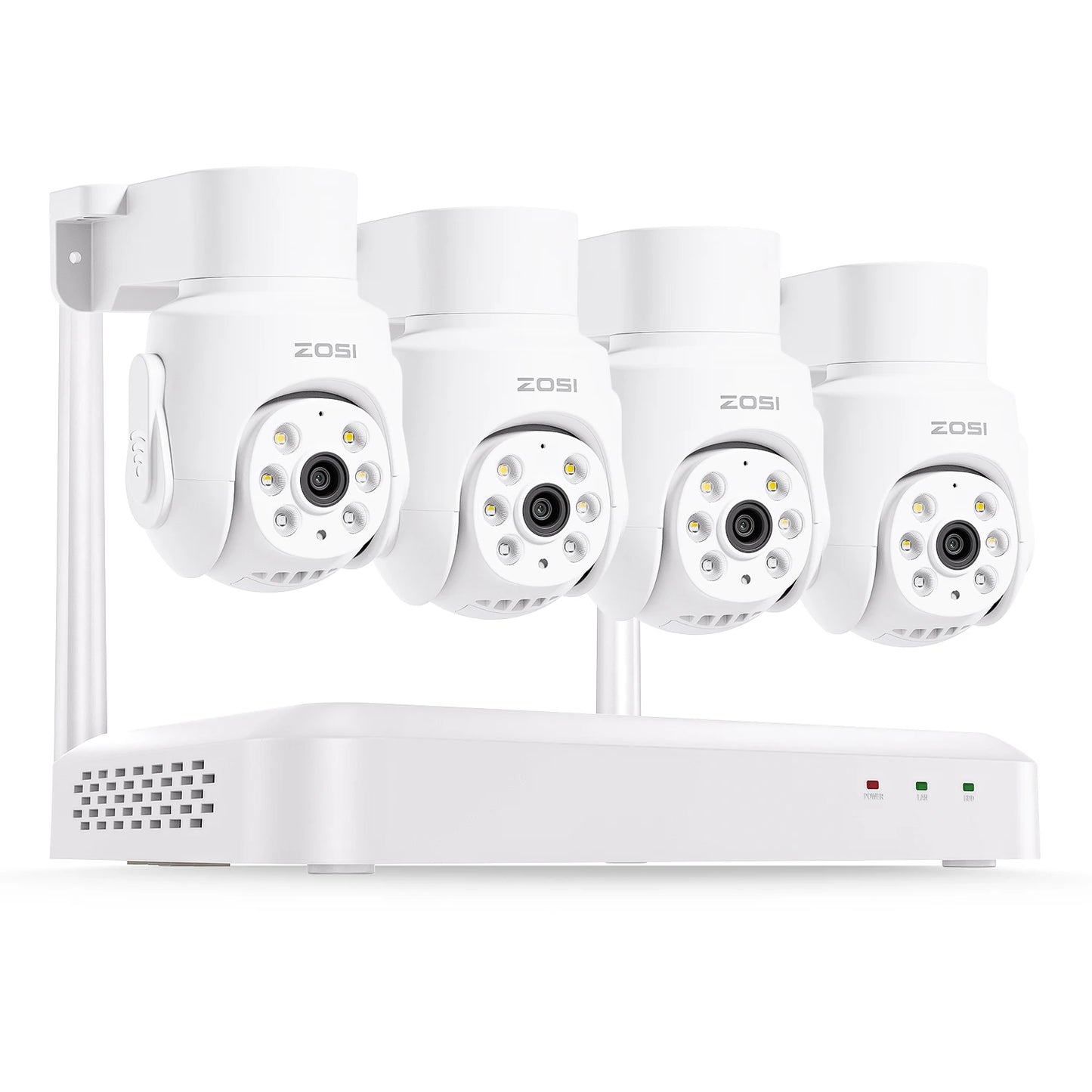 Varnostni kameri sistem ZOSI 3K Wi-Fi 6 – 8-kanalni 4K WiFi NVR s 5MP Pan-Tilt kamerami s samodejnim sledenjem