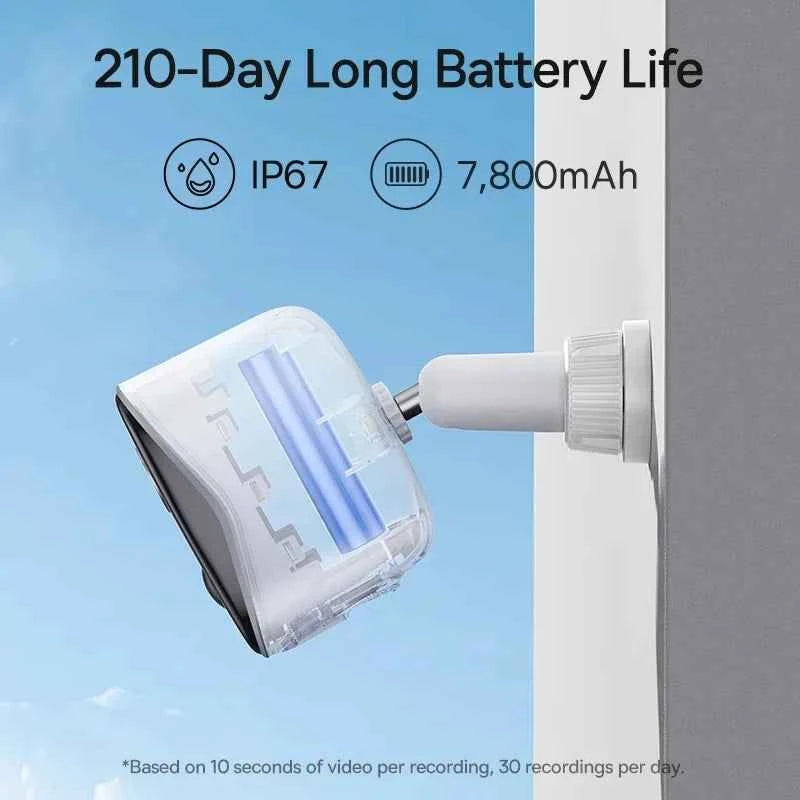 Baseus Security Protection Outdoor Camera N1 Series 2K 2-Cam Kit Wireless Home Security 210-Day Battery Life HomeKit 16TB Memory - Limetastore