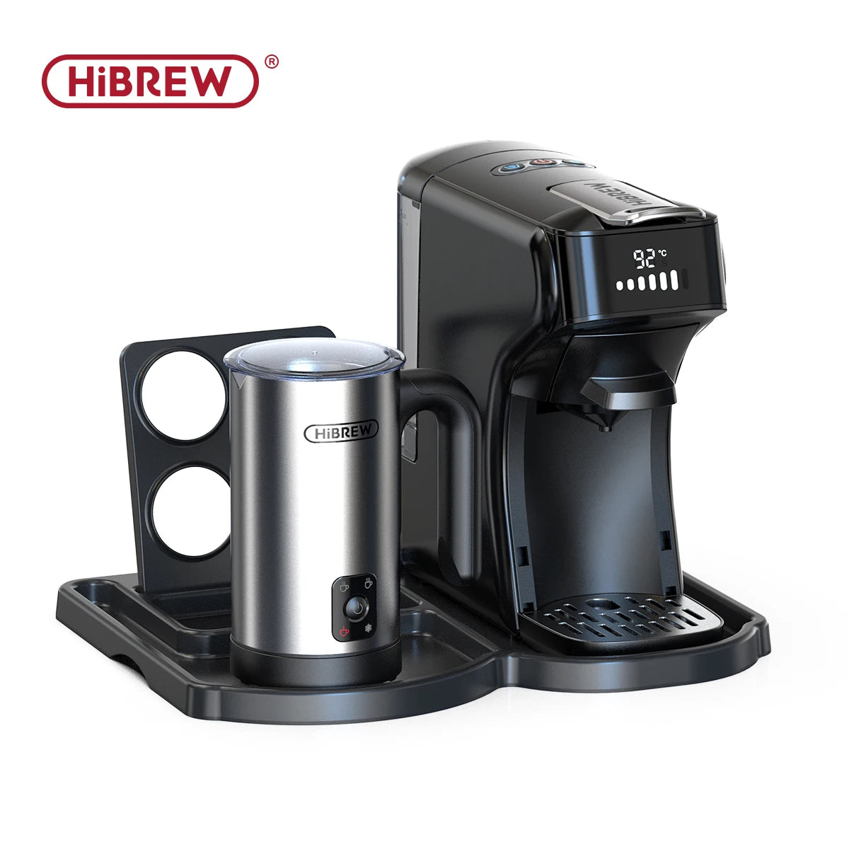 HiBREW H1B – aparat za kavo 6 v 1 na več kapsul | aparat za pripravo toplega in hladnega espressa | združljiv s kapsulami Dolce Gusto, Nespresso in mleto kavo