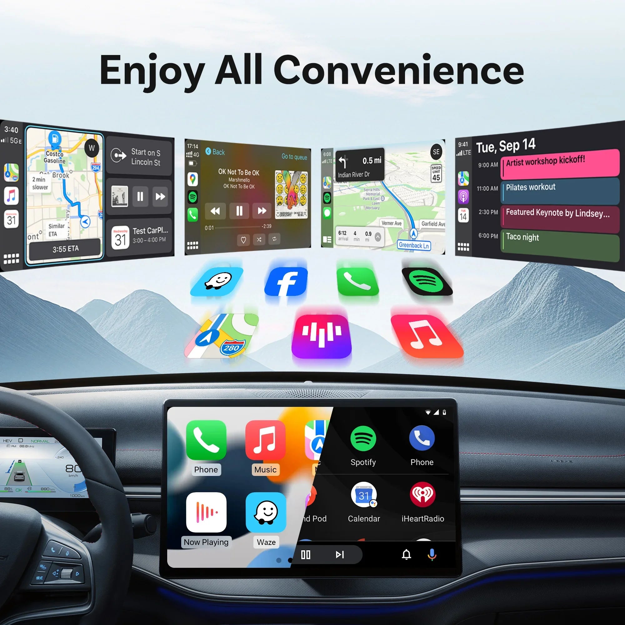 Brezžični adapter OTTOCAST Mini Nova CarPlay in Android Auto