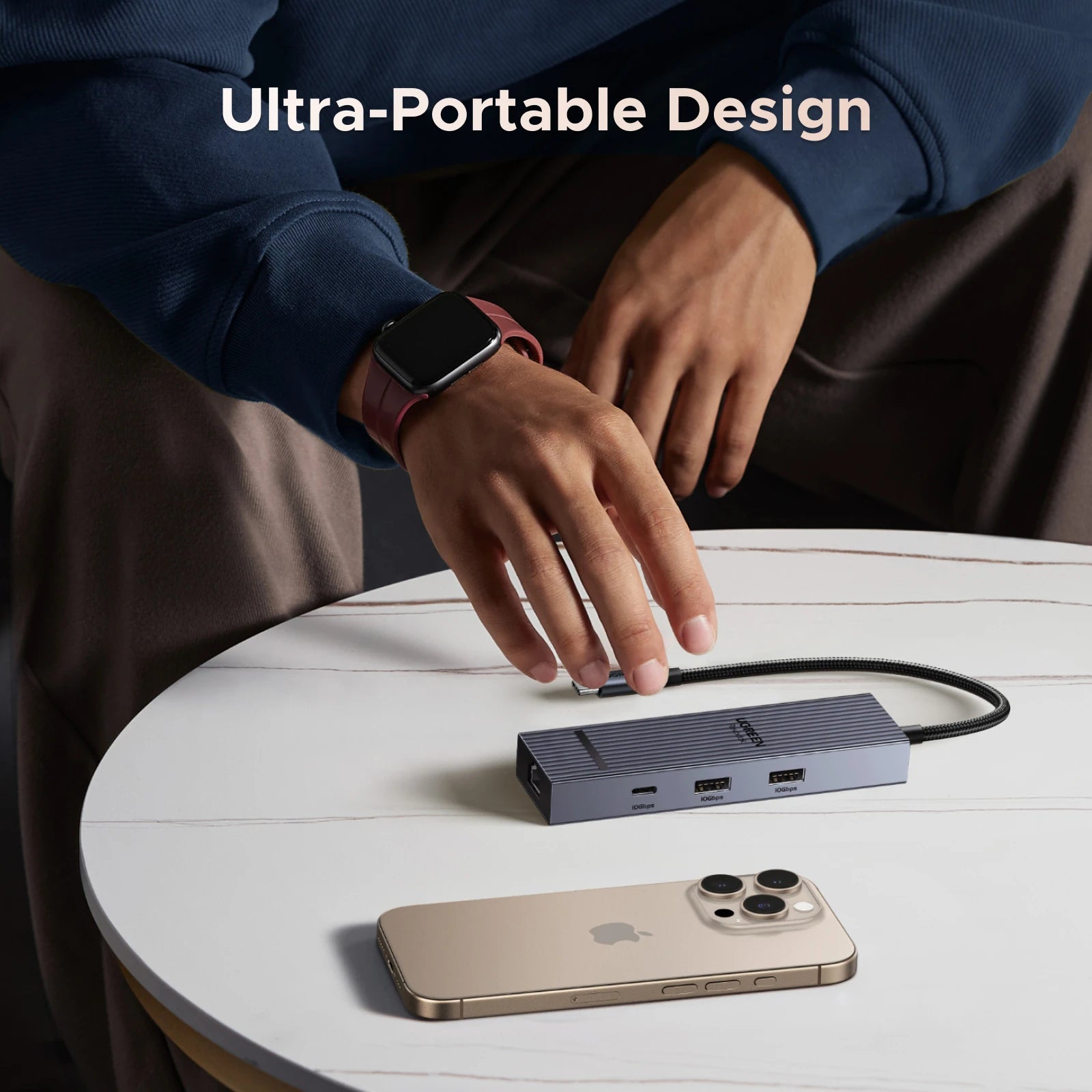 UGREEN 6‑in‑1 USB‑C Hub with 4K60Hz HDMI, 10Gbps USB‑A & USB‑C Data Ports