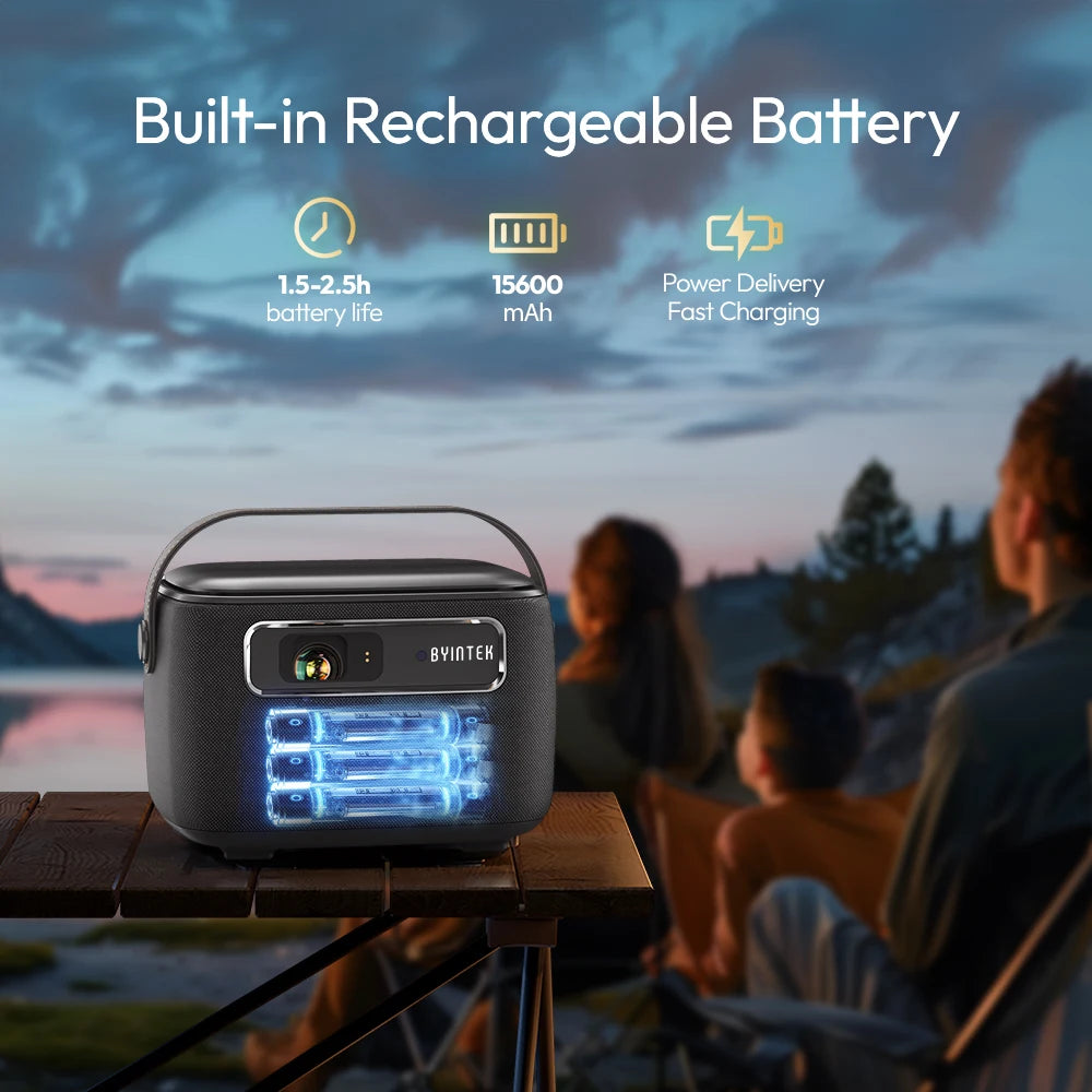 BYINTEK R20 Max Smart DLP Projector – 15600mAh Massive Battery, Android 11.0