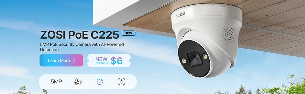 ZOSI 1080p zunanja varnostna kamera – vodoodporna nadzorna kamera 4 v 1 AHD/TVI/CVI/CVBS