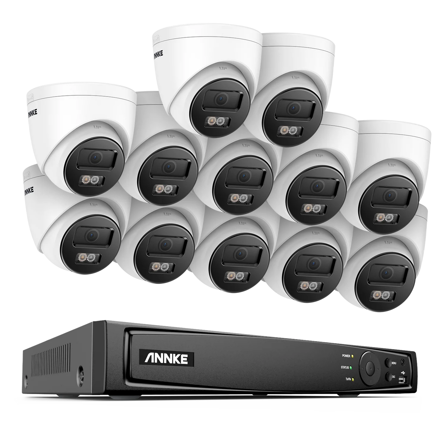 ANNKE 4K 8MP PoE CCTV sistem | 16-kanalni H.265 NVR, 12× 8MP EXIR kamere, 30 m nočni vid