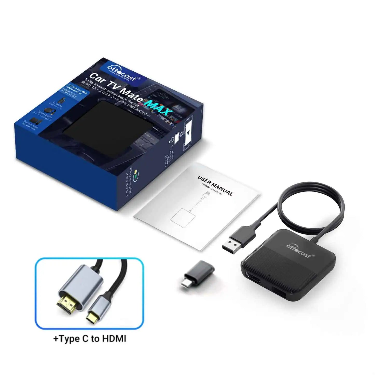 OTTOCAST Express Wireless CarPlay Adapter with HDMI Converter