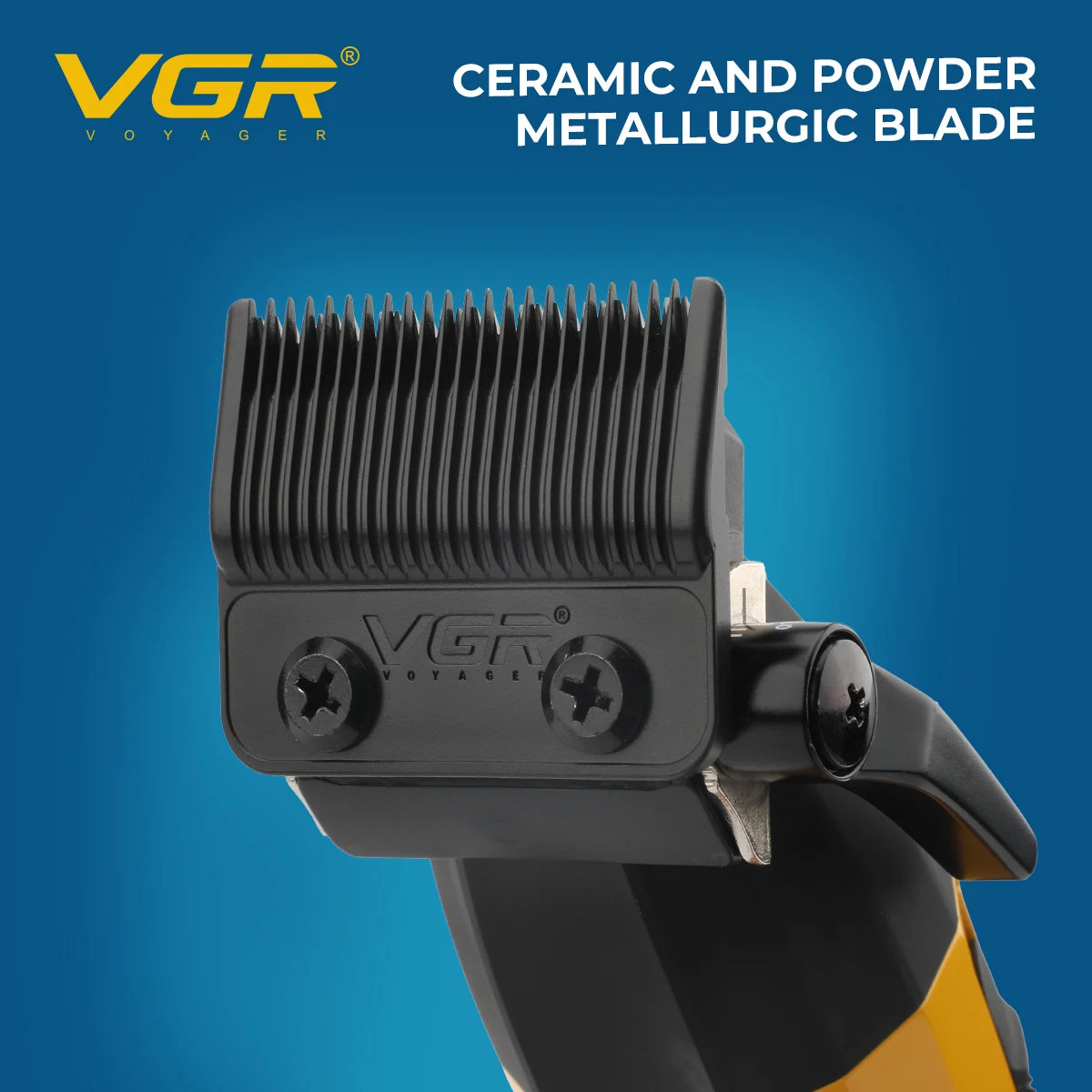 VGR V-285 Professional Hair Clipper – 9,000 RPM, 150-Min Runtime, 6 Combs