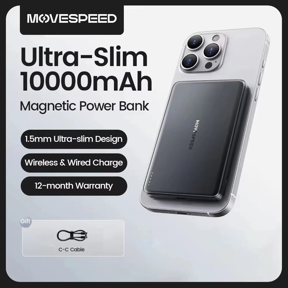 MOVESPEED S10 tanek magnetni prenosni polnilec 10000mAh PD20W MagSafe