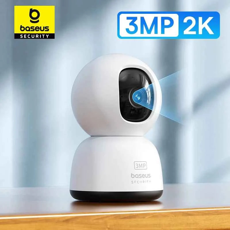 Baseus Security P1 Lite Indoor Camera 2K 3MP Pan&Tilt Smart Mini WiFi IP Camera Wireless Home Security Full HD Auto AI Tracking - Limetastore