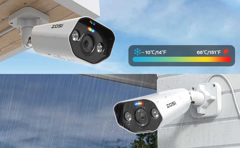 ZOSI 4K 8MP PoE dodana IP kamera – Ultra HD varnostna kamera z dvosmernim zvokom, barvnim nočnim vidom