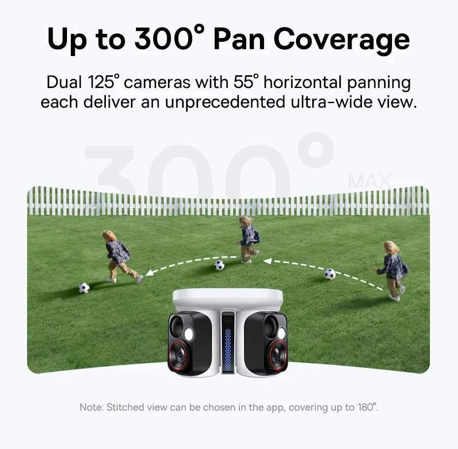 Baseus Security X1 Pro Outdoor Dual Camera Wireless 3K Camera Solar Panel Face Recognition Smart AI Tracking Security Camera - Limetastore