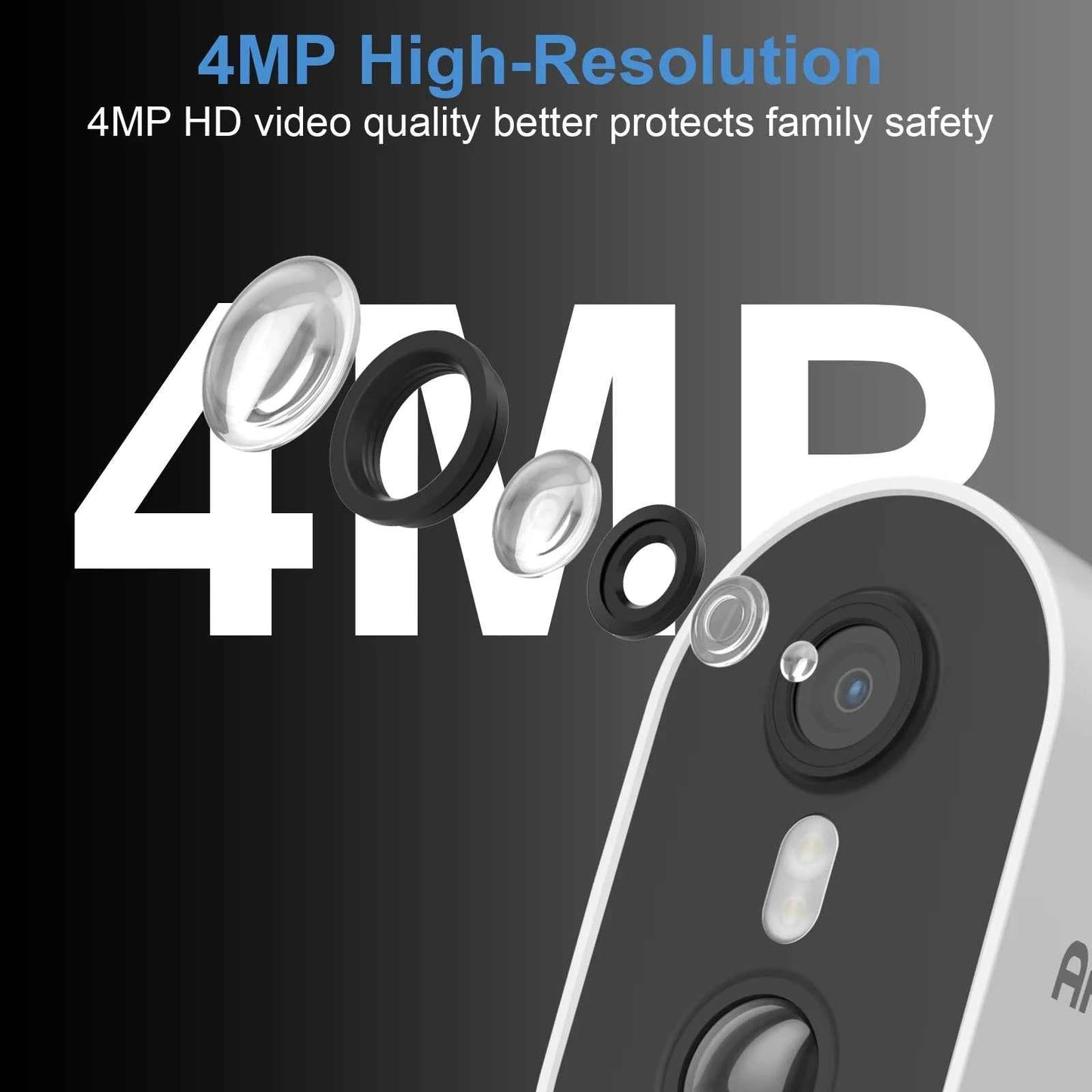 ARCCTV 4MP Solar WiFi Surveillance Camera Two Way Audio Humanoid Detection Outdoor Wireless Security Camera Color Night Vision - Limetastore