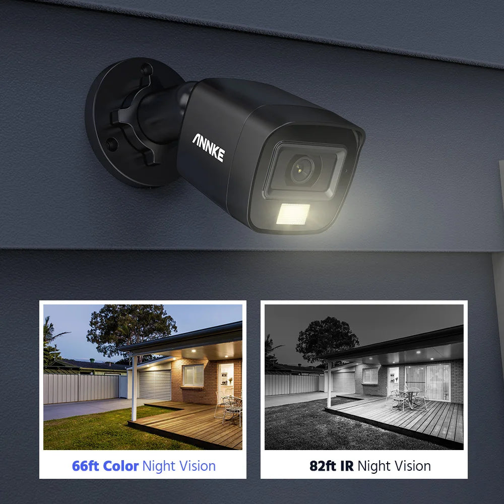 ANNKE 6MP HD IP67 Vodoodporni dvosmerni zvok v kompletu kamer za notranjo in zunanjo uporabo H.265+ analogna CCTV varnostna kamera z vgrajenim mikrofonom