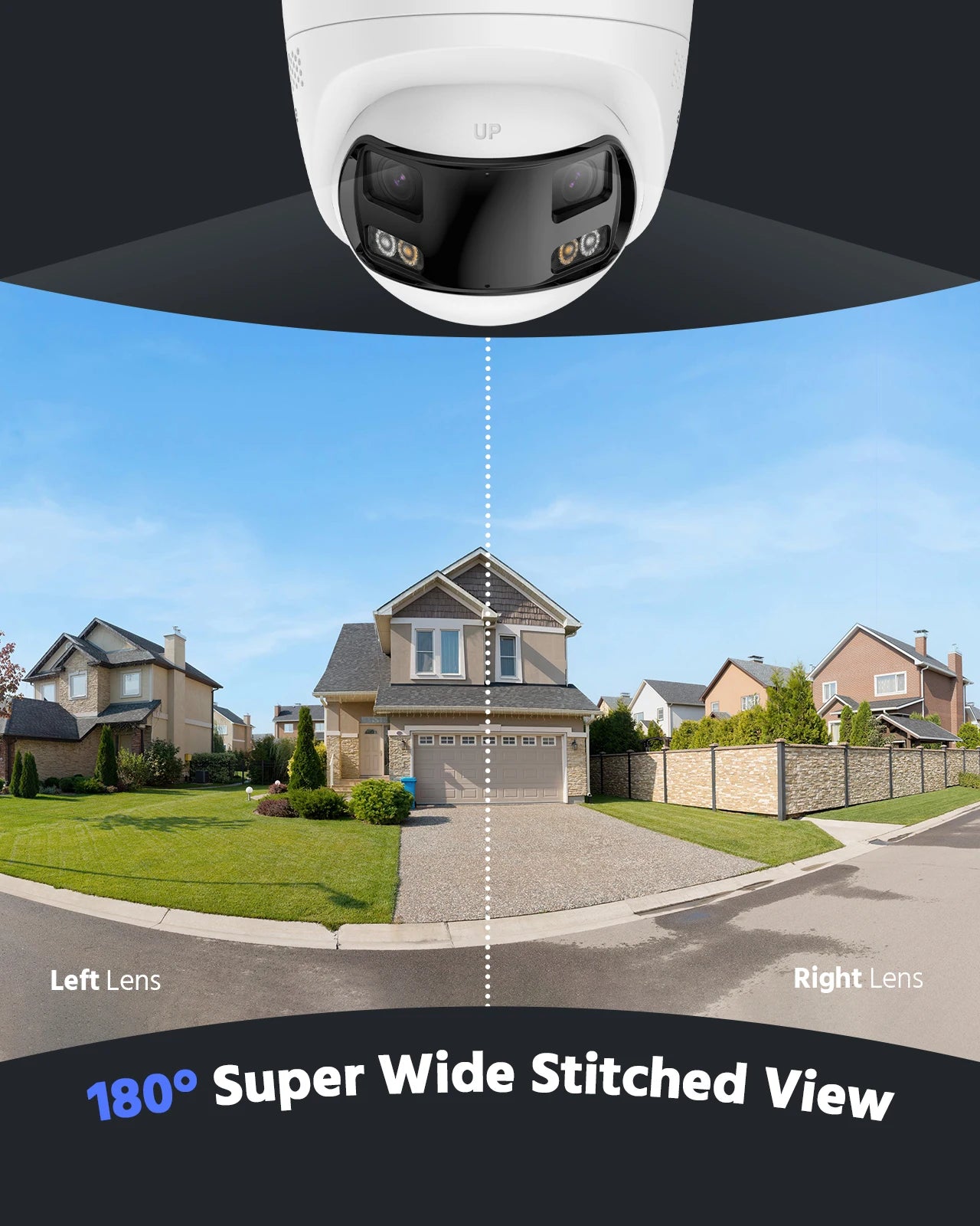 ANNKE 6MP 180° panoramska kamera | Dvojna leča, barvni nočni vid, zaznavanje z umetno inteligenco