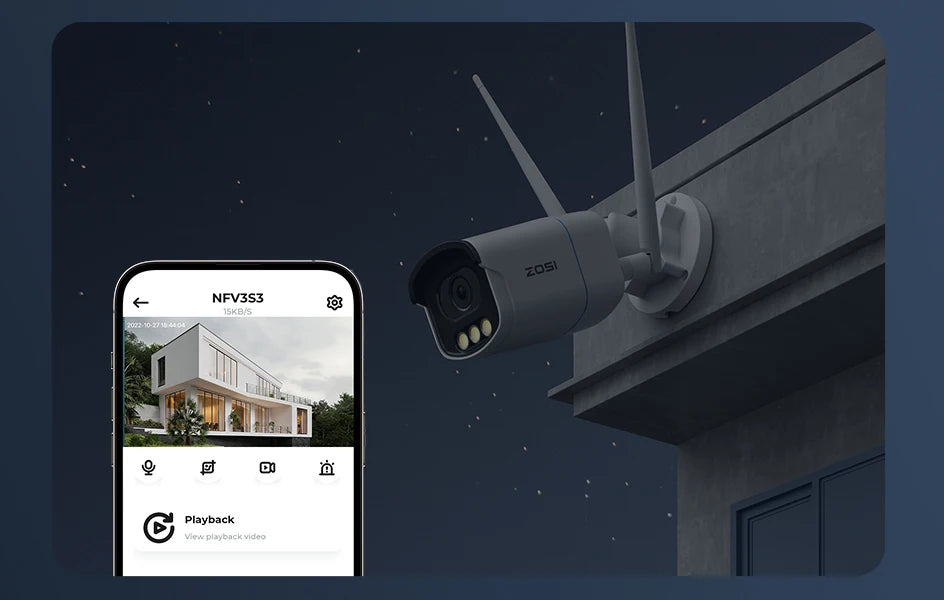 ZOSI C186A Aurora Lux 4K 8MP/5MP WiFi Security Camera – True Full‑Color Night Vision