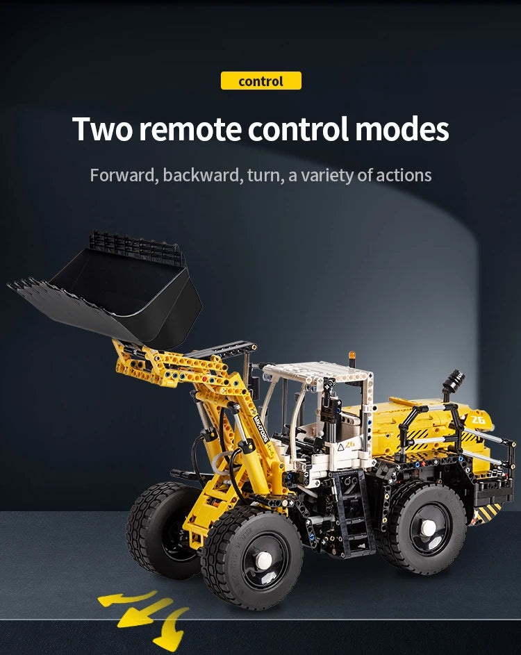 Mould King 17026 RC Pneumatic Loader L550 – Motorized Engineering Truck Building Block Set for Kids & Collectors - Limetastore