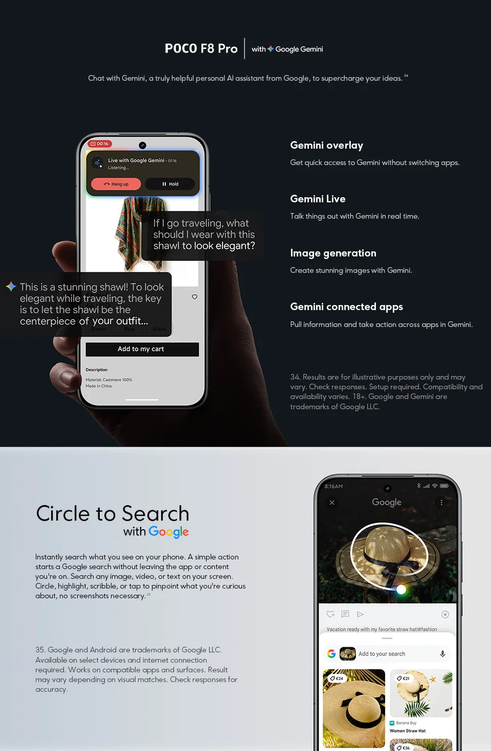 POCO F8 Pro 5G Global Version Smartphone Snapdragon® 8 Elite 6.59" 120Hz AMOLED Display 6210mAh  50MP Camera 100W Charge NFC - Limetastore