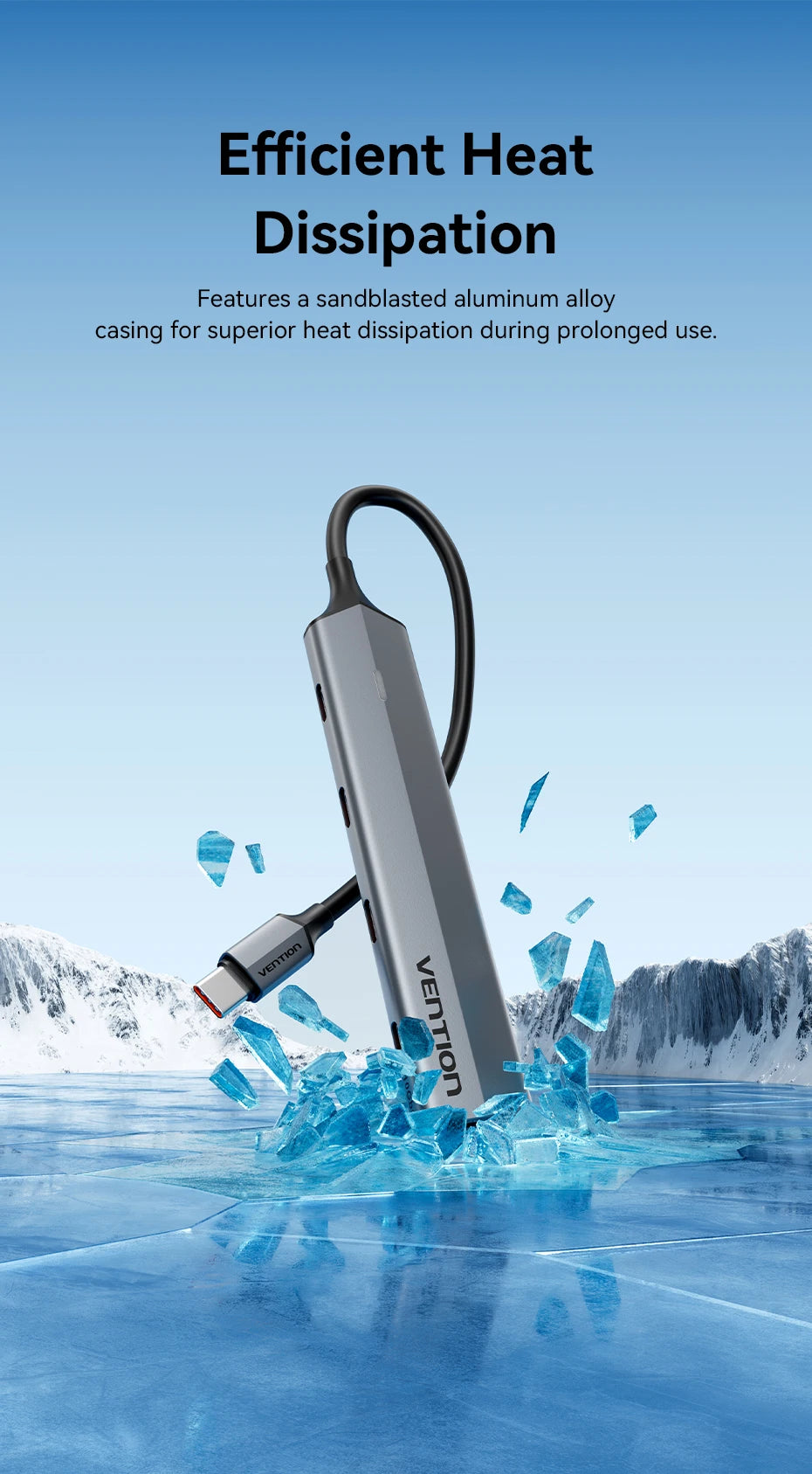 Vention USB‑C 3.2 Gen2 Hub | 4× USB‑C 10Gbps Aluminum Alloy Splitter