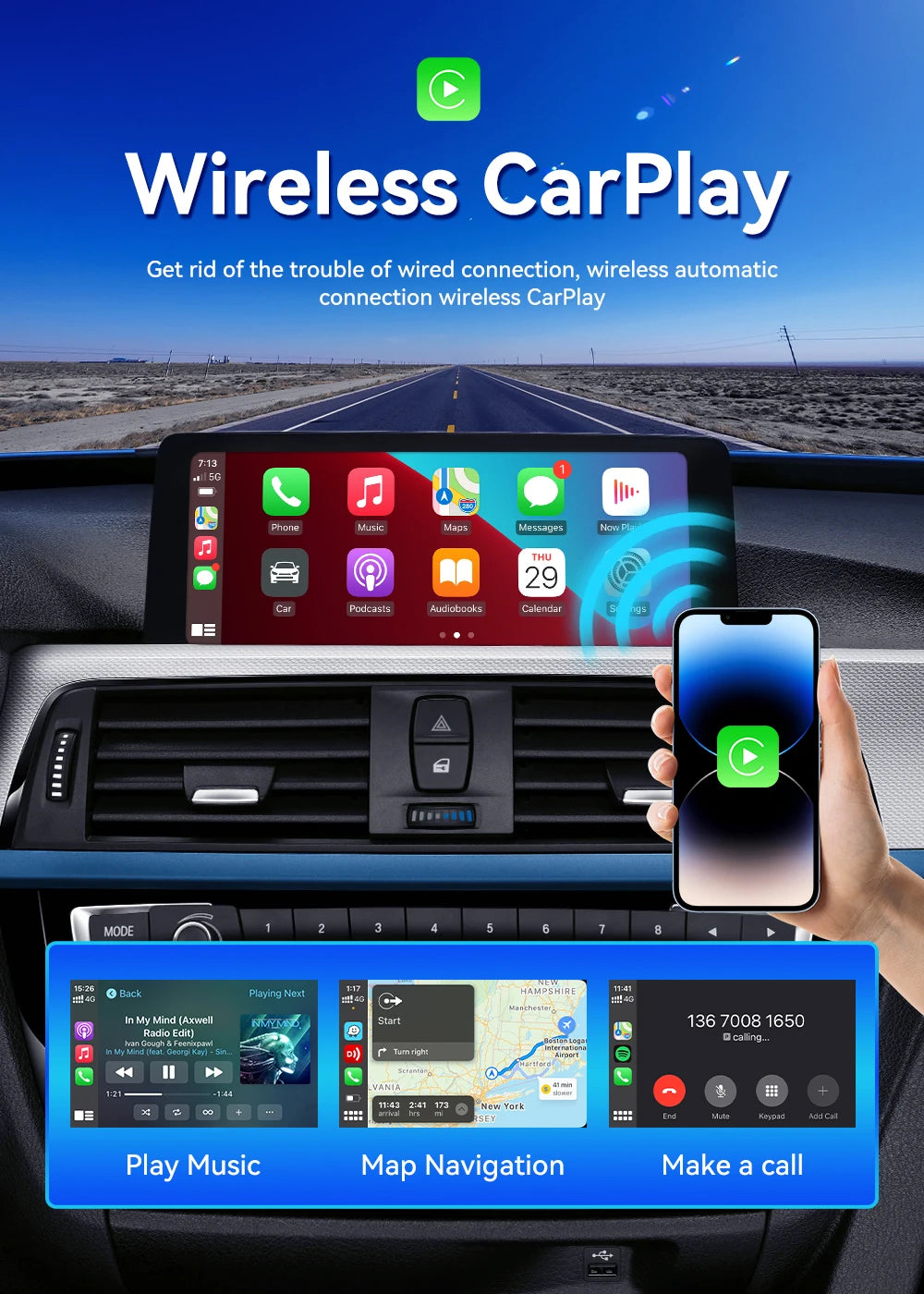 CarlinKit Tbox-Ultra Android 15 8+128GB Brezžični CarPlay AI Box