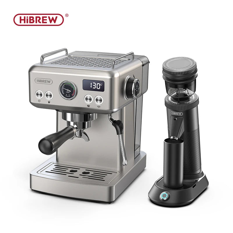 HiBREW H10A – 20‑Bar Semi Automatic Espresso Machine | Adjustable Temperature | 58mm Portafilter