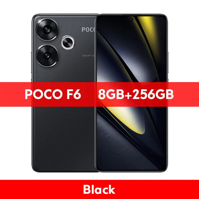 POCO F6 Smartphone Global Version Snapdragon®8s Gen 3 90W Turbo Charging 6.67" 1.5K 120Hz CrystalRes AMOLED DotDisplay NFC 5G - Limetastore