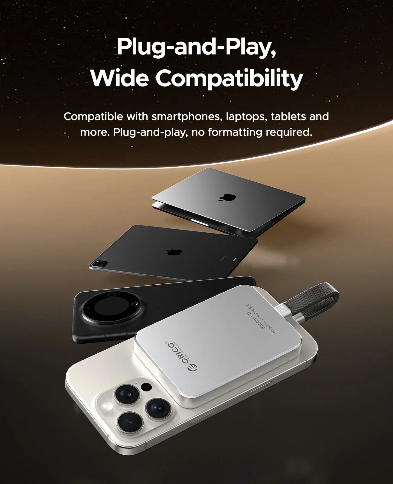 ORICO 460MB/S Portable SSD USB3.2 PSSD 480GB External SSD for iPhone 17 16Pro/Max ProRes 4K ProRes K5MINI-VB
