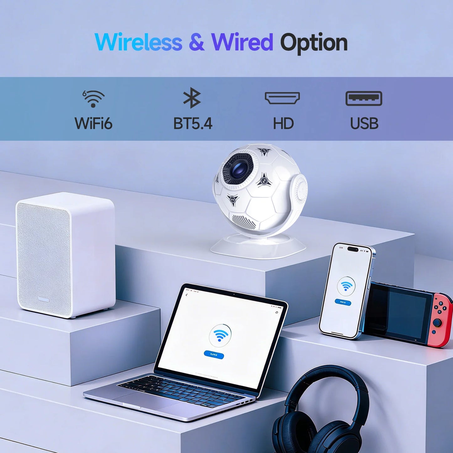 Pametni projektor Magcubic HY300F Football Edition | Android 14 in podpora za 8K