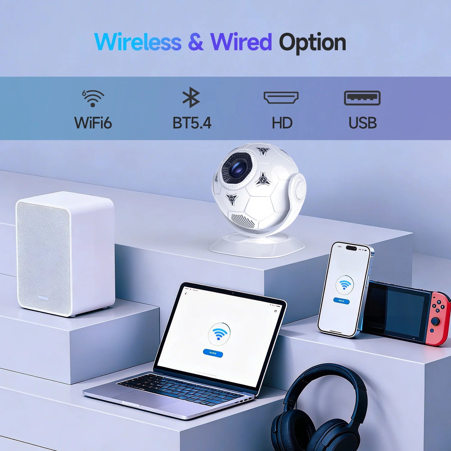 Pametni projektor Magcubic HY300F Football Edition | Android 14 in podpora za 8K