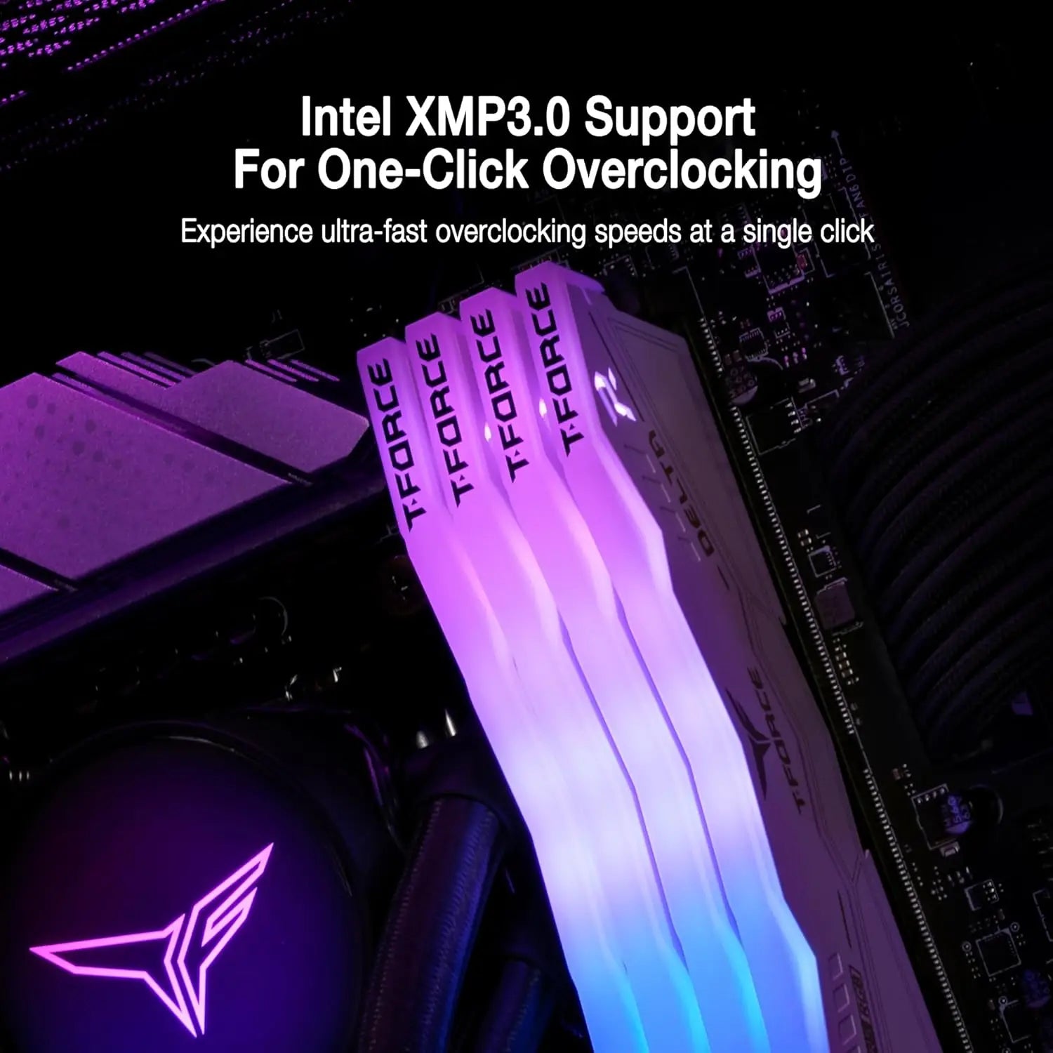 TEAMGROUP T-Force Delta RGB DDR5 32GB (2x16GB) 6000MHz CL30 Desktop RAM | Intel XMP 3.0 & AMD EXPO