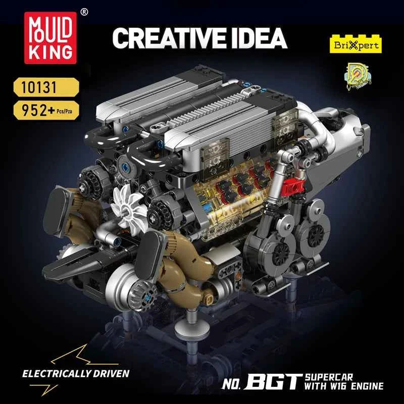Mould King 10131 W16 Engine Building Block Set | BGT Supercar Part - Limetastore
