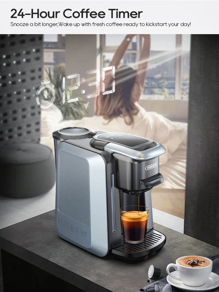 HiBREW H6 – Kavni aparat z več kapsulami 6 v 1 | Espresso kavni aparat na toplo in hladno 20 Barov