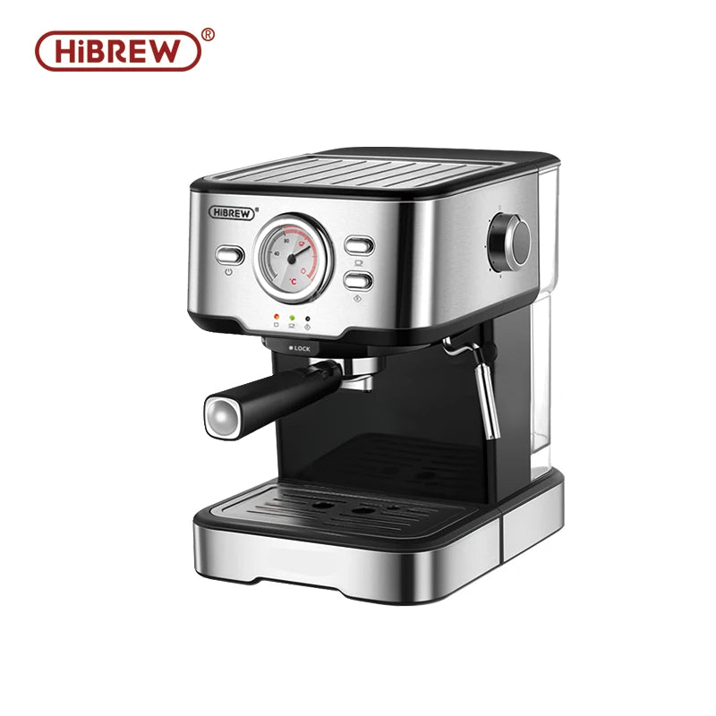 HiBREW H5 – Polavtomatski espresso kavni aparat s tlakom 20 barov | Kavni aparat iz nerjavečega jekla s prikazovalnikom temperature