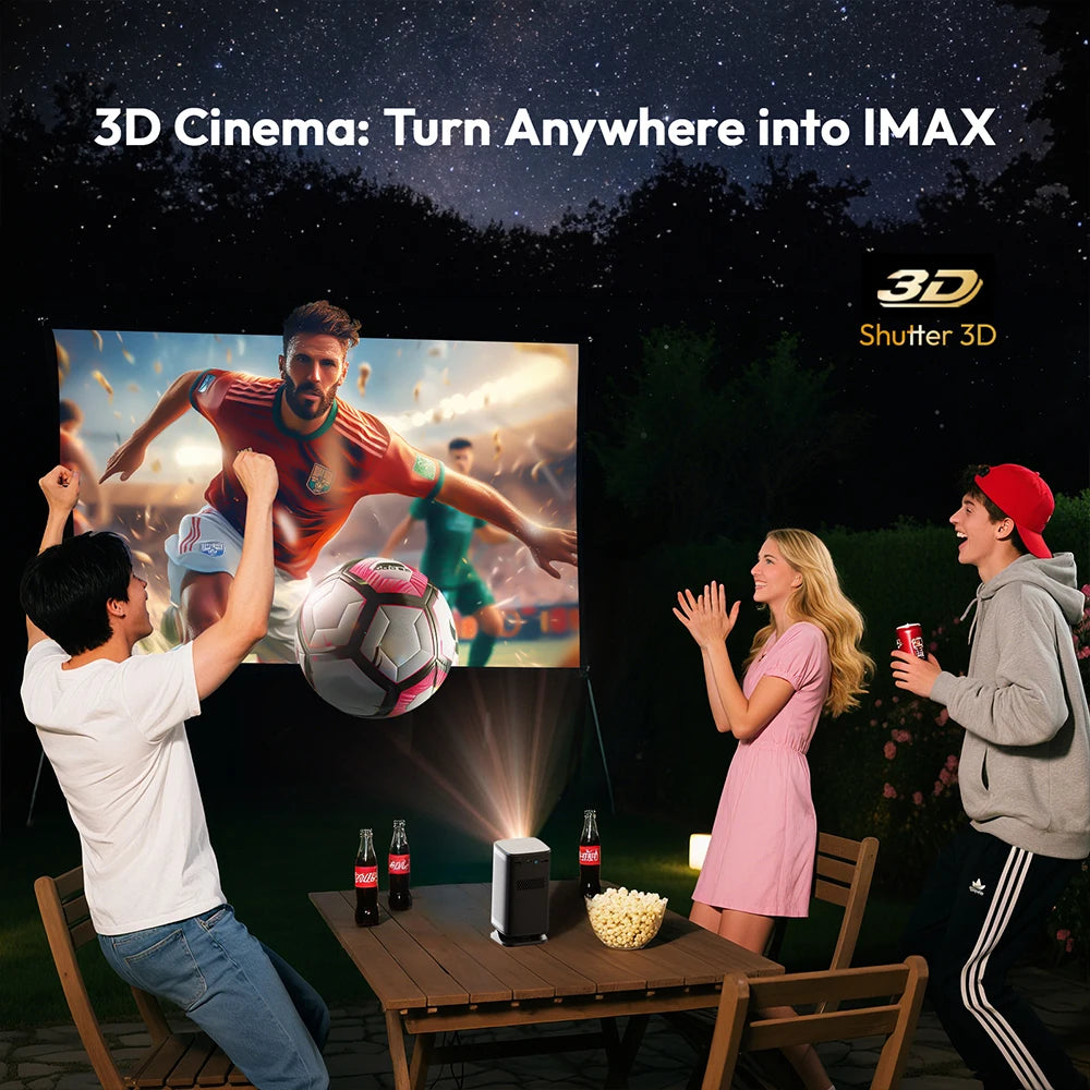 BYINTEK P70X Pametni prenosni mini projektor – podpora za 4K, aktivni 3D, vgrajena baterija