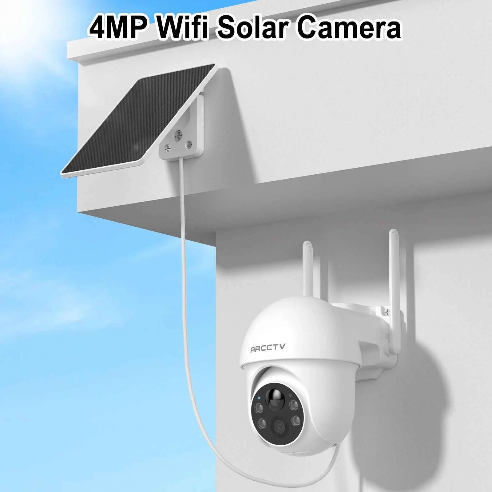 ARCCTV 2K Solar Wifi Camera Color Night Vision Security Surveillance Camera Outdoor Wireless Motion Detection HD Two Way Audio - Limetastore