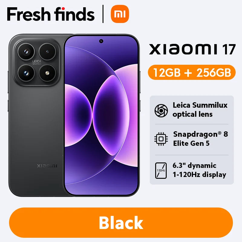 FR Warehouse Global Version Xiaomi 17 Smartphone Snapdragon® 8 Elite Gen 5 CPU Leica Camera 6330mAh 100W HyperCharge 6.3" OLED D - Limetastore