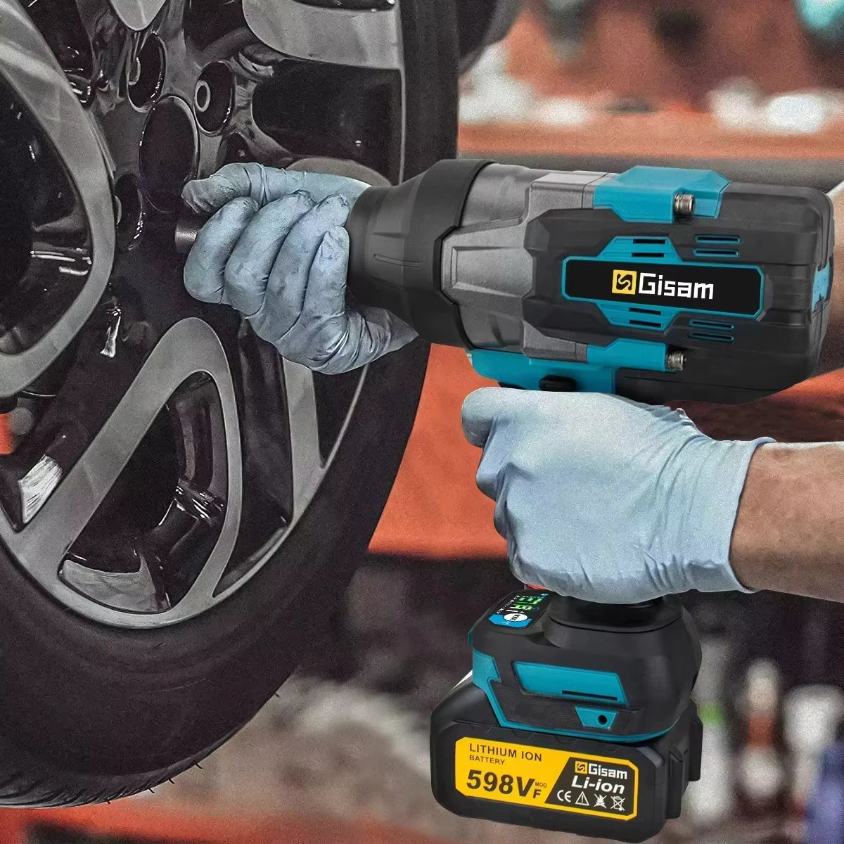 GISAM 3100N.M brezkrtačni električni udarni vijačnik 3/4 palca, akumulatorski vijačnik z navorom, električno orodje za baterijo Makita 18V Pin