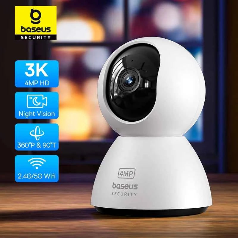 Baseus 4MP IP Camera Smart 5G WIFI Security Camera Indoor Home Protection PT 3K High Clarity Two Way Audio Surveillance Camera - Limetastore