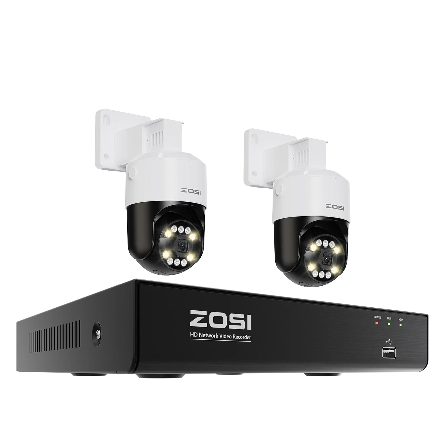 ZOSI 8MP PTZ PoE Security Camera System – 4K AI Face/Person/Vehicle Detection
