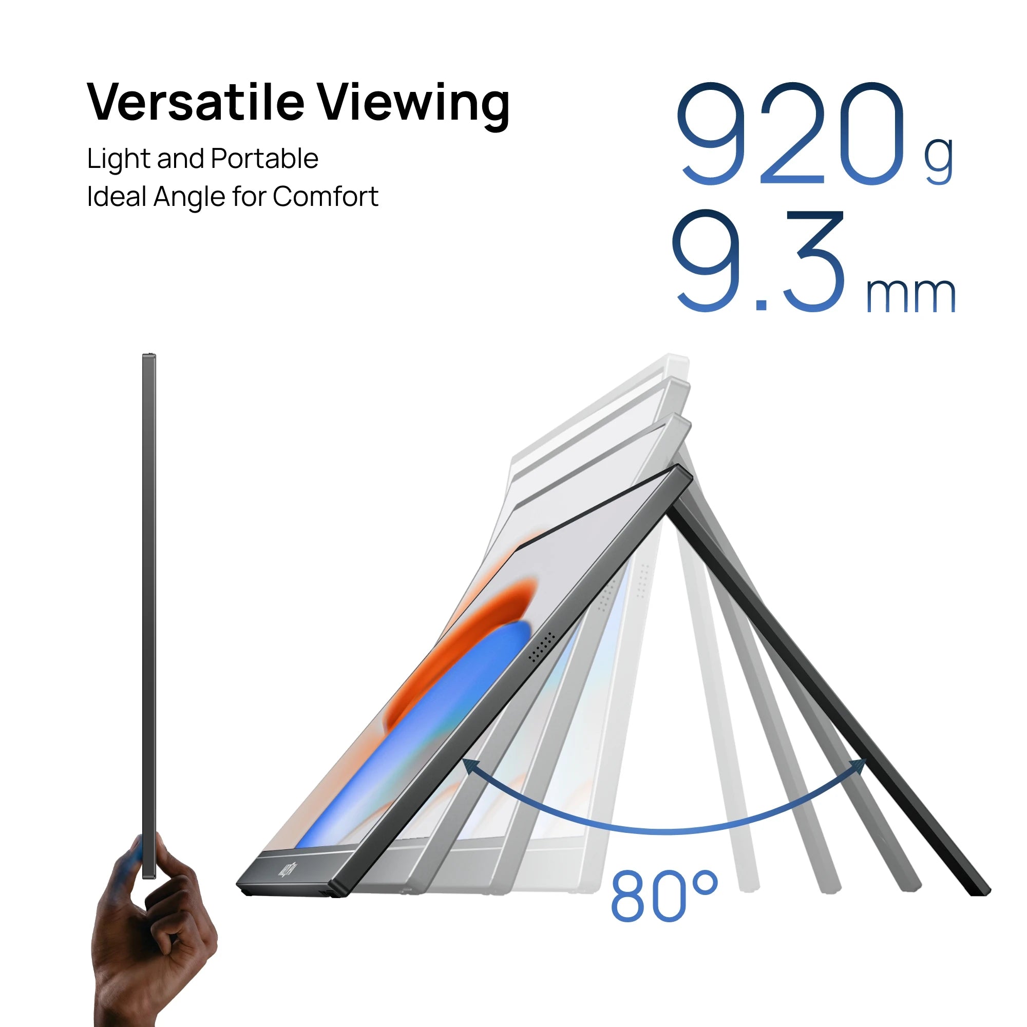 ARZOPA 17.3" Portable Gaming Monitor | 1080P FHD IPS, Kickstand, USB‑C & HDMI