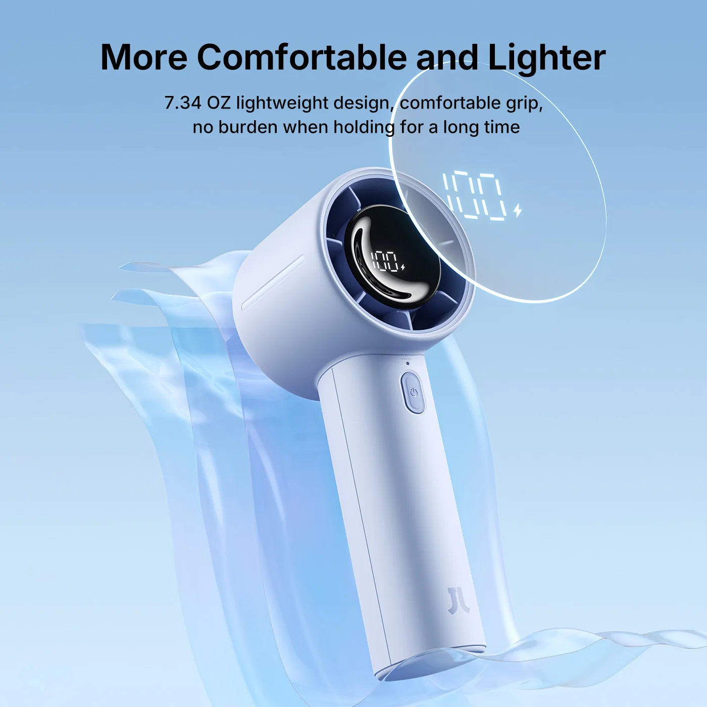JISULIFE Life10s pametni ročni mini ventilator – 5000 mAh dolgotrajna baterija