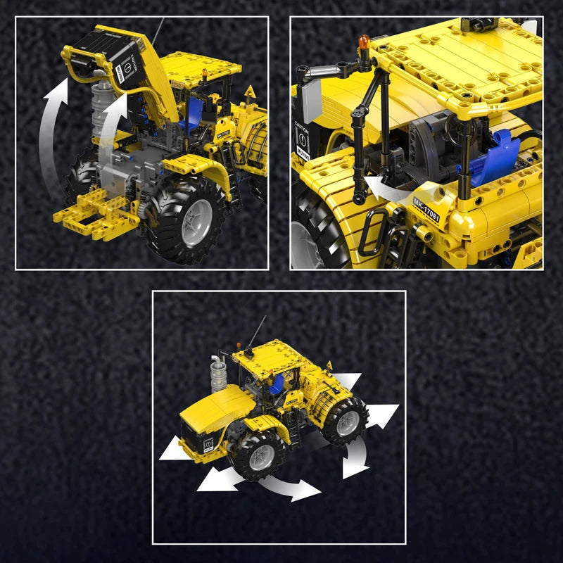 Mould King 17081/17082 RC Challenger Articulated Tractor | Motorized Technical Engineering Truck Building Set - Limetastore