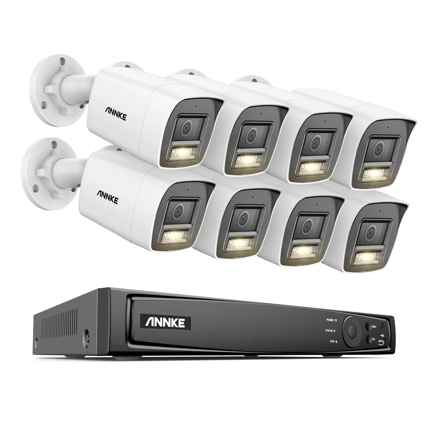 ANNKE 12MP 6K PoE CCTV sistem | 16-kanalni NVR, kamere z dvojno lučjo, zvok, zaznavanje ljudi in vozil