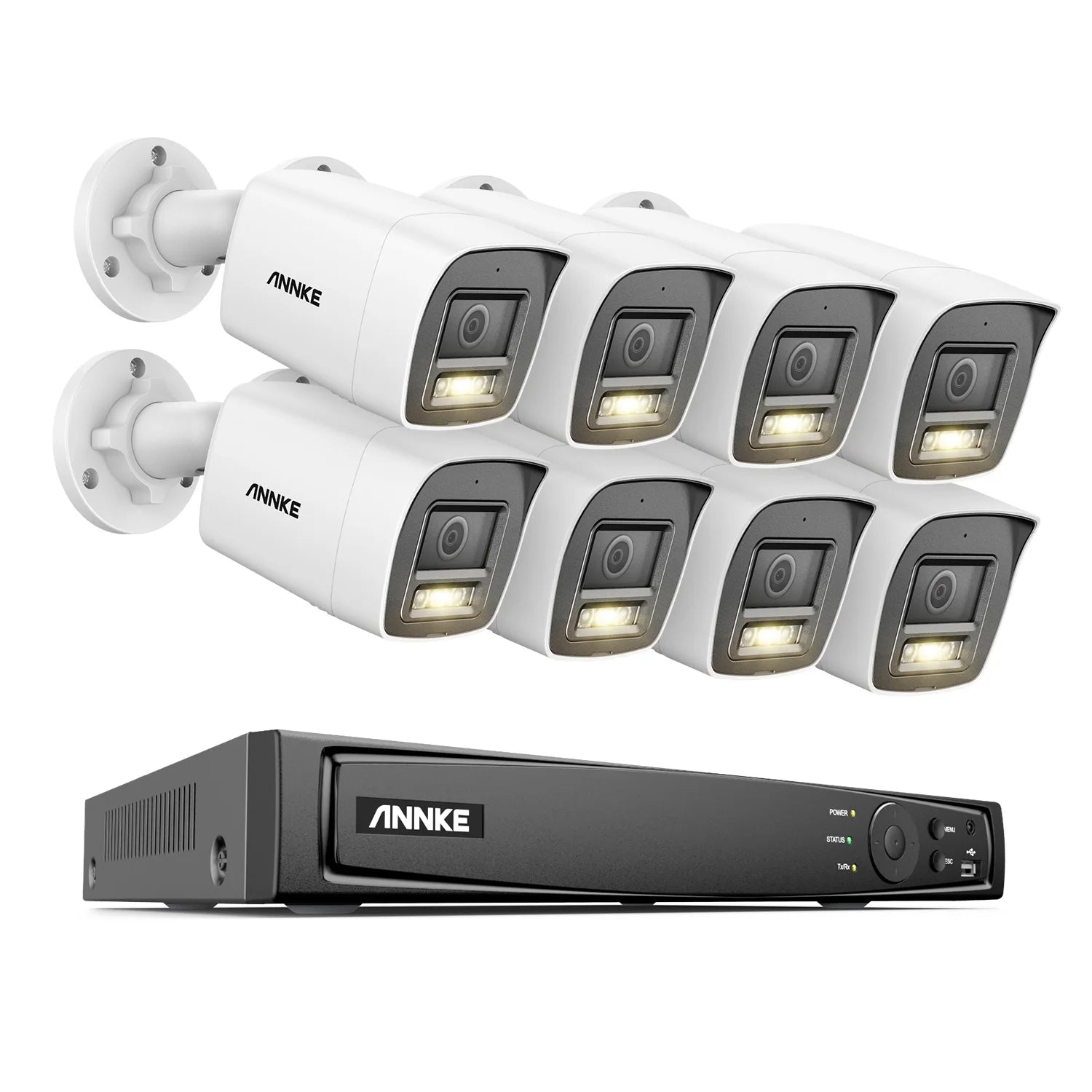 ANNKE 12MP 6K PoE CCTV sistem | 16-kanalni NVR, kamere z dvojno lučjo, zvok, zaznavanje ljudi in vozil