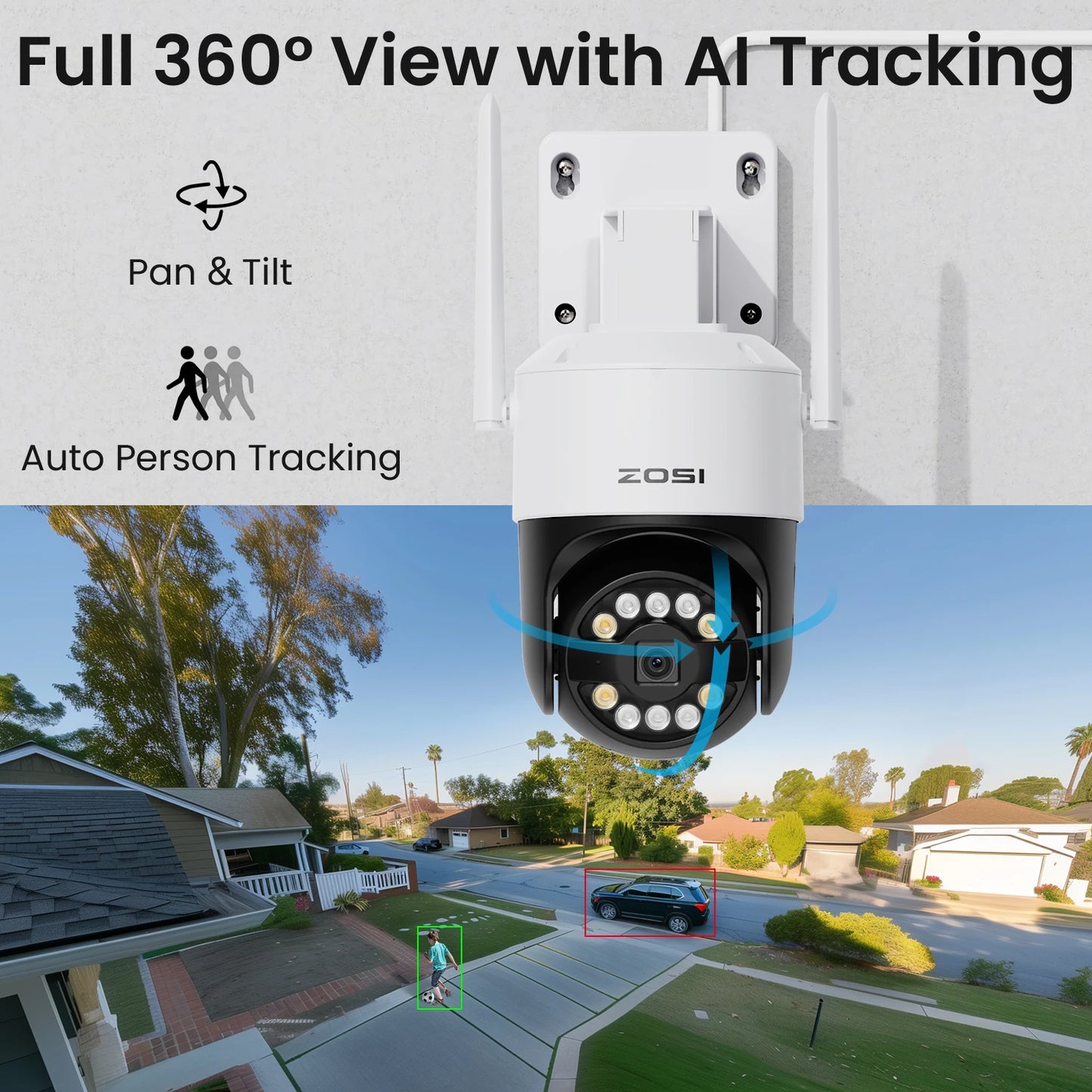 ZOSI 4K Wi‑Fi 6 Security Camera System – 8MP/5MP Pan‑Tilt Wireless IP Cameras with 2‑Way Audio