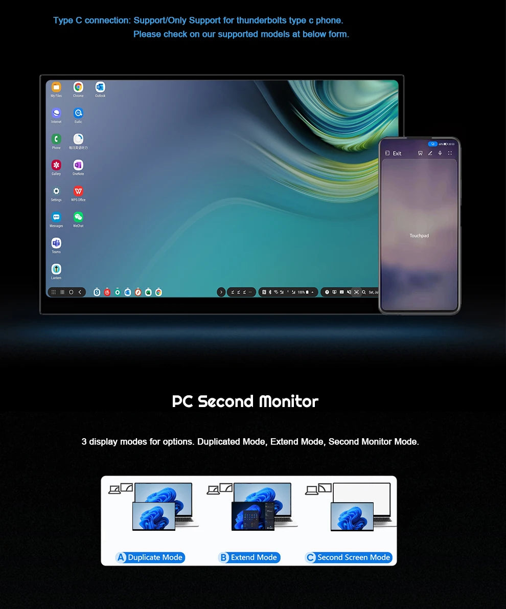 ZEUSLAP 10,5-palčni prenosni zaslon na dotik | 1920 × 1280 FHD, 100 % sRGB, IPS, Type‑C in HDMI