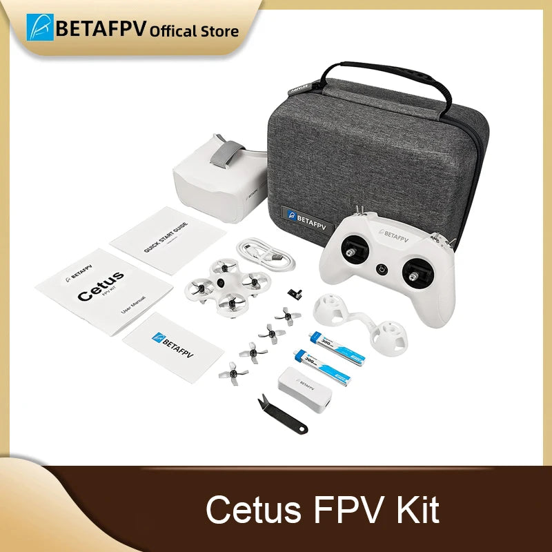 BETAFPV Cetus FPV Kit Indoor Racing Drone BNF/RTF Frsky D8 Lite Radio 2 SE Transmitter 5.8G 14DBI VR02 Goggles VTX