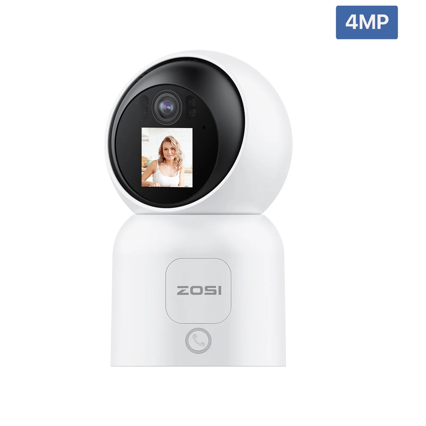ZOSI C519M 4MP/5MP/4K WiFi Security Camera – 2.4/5GHz Indoor Home Cam with 360° View